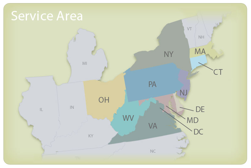 Service Area Map Large